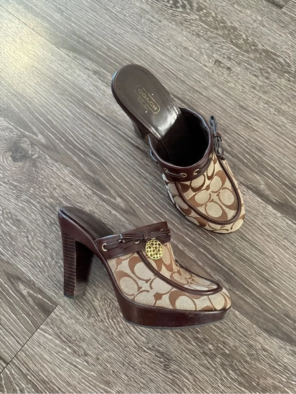 Coach Jodey Sig Heeled Mules